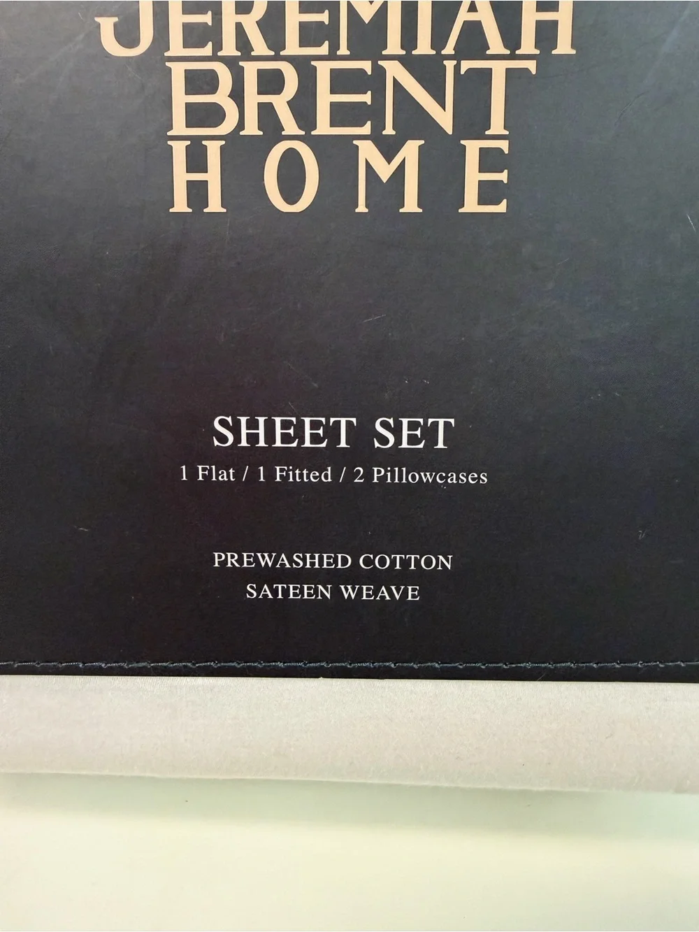 New Jeremiah Brent Home Prewashed Cotton Sateen Weave Sheet Set King Cream